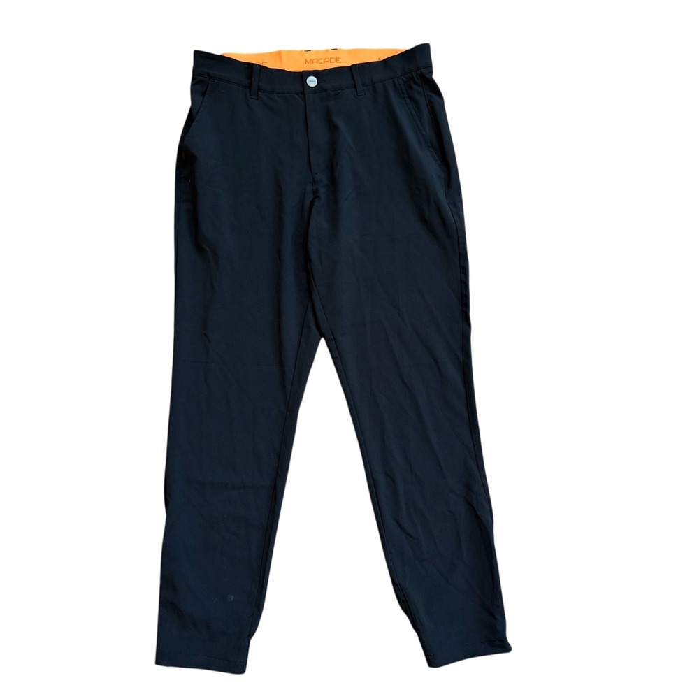 Macade Golf Mens Slim‎ Fit Jogger Pants Black Size 32 Short Technical Stretch